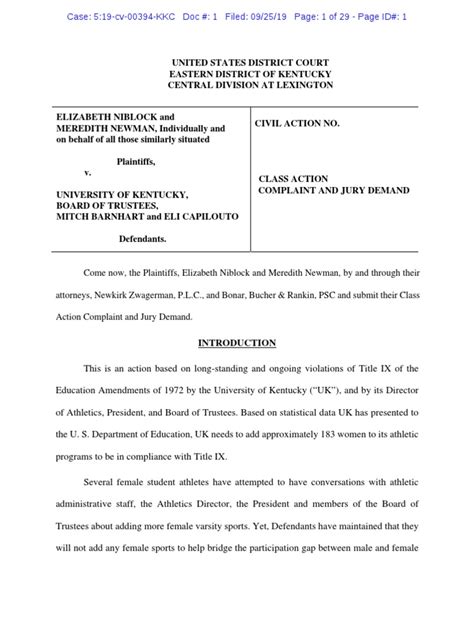 Title IX Lawsuit | Title Ix | Fourteenth Amendment To The United States ...