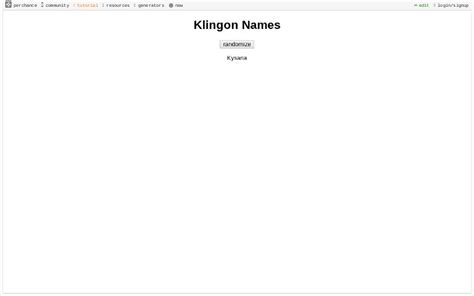 Klingon Names ― Perchance Generator