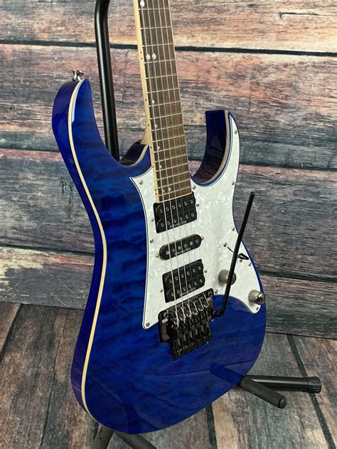 Used Ibanez Premium RG950QM HSH Electric Guitar- Cobalt Blue