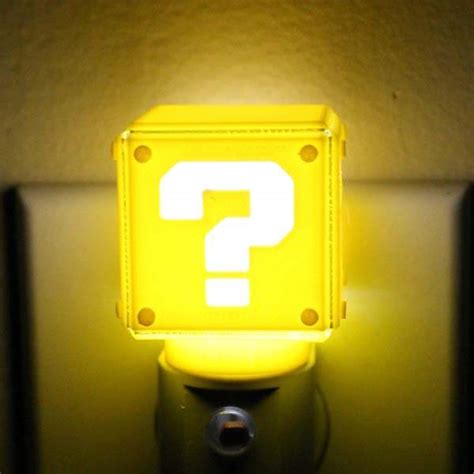 3D Printed Super Mario Question Block LED Night Light | Gadgetsin