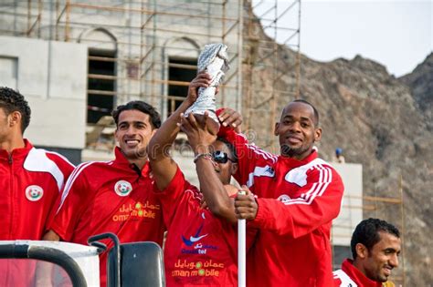 Oman Football Team Holding Gulf Cup Editorial Stock Photo - Image of ...