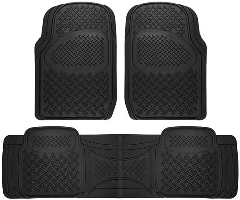 New Car Floor Mats for Honda Civic 3pc Set All Weather Rubber Diamond ...