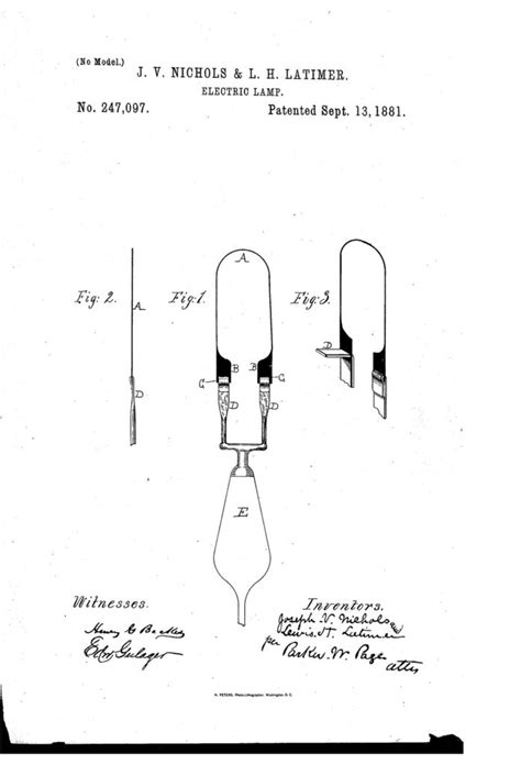 Joseph-V.-Nichols-and-Lewis-H.-Latimer,-Electric-Lamp,-Patent-No.247097 - IEEE Reach