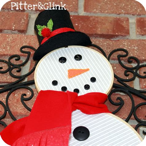 PitterAndGlink: {Embroidery Hoop Snowman}