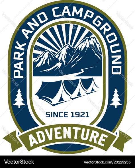 Camping outdoor mountain adventure club Royalty Free Vector