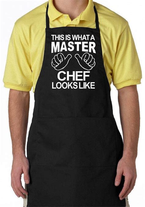 Funny Cooking Aprons for Men & Women | Black with Pockets | Aprons for ...