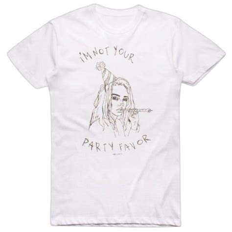 Billie Eilish Merch Party Favor White Tshirt - Billie Eilish | Store