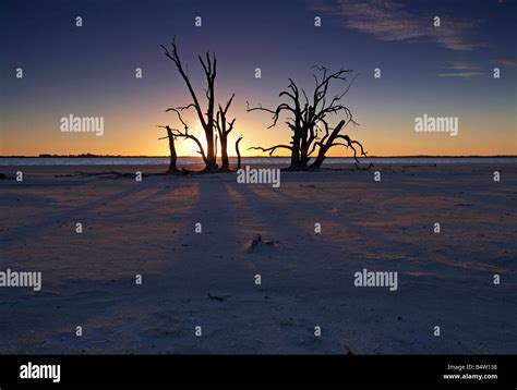 Lake Bonney Sunset Stock Photo - Alamy