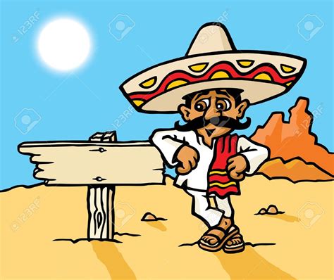 mexican guy with a sombrero cartoon - Clip Art Library