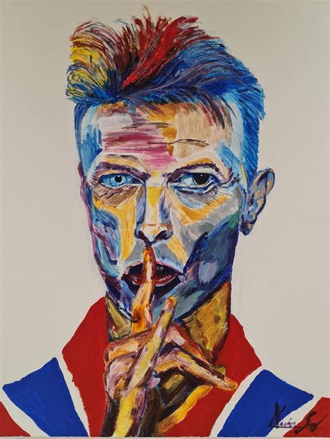 David Bowie portrait Painting by Xavi Sanz | Saatchi Art