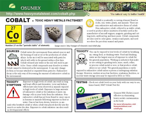 Cobalt Toxic Heavy Metals Fact Sheet | PDF | Cobalt | Toxic Heavy Metal