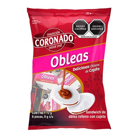 Obleas Coronado Cajeta 72g 8pz | Soriana