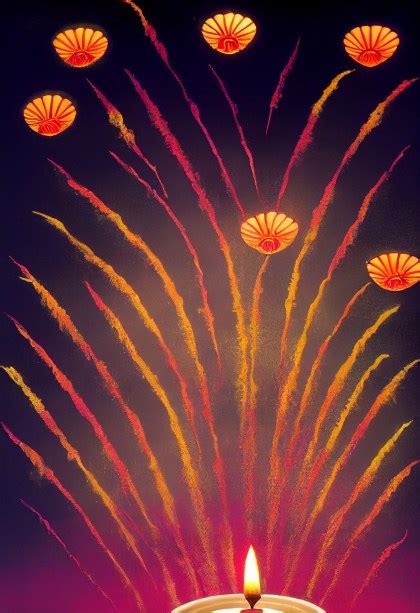 Free Happy Diwali Fireworks Background Image