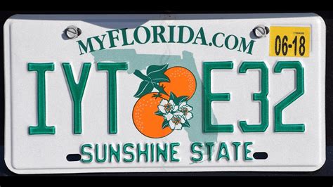 Florida license plate design history 1974-Present. - YouTube