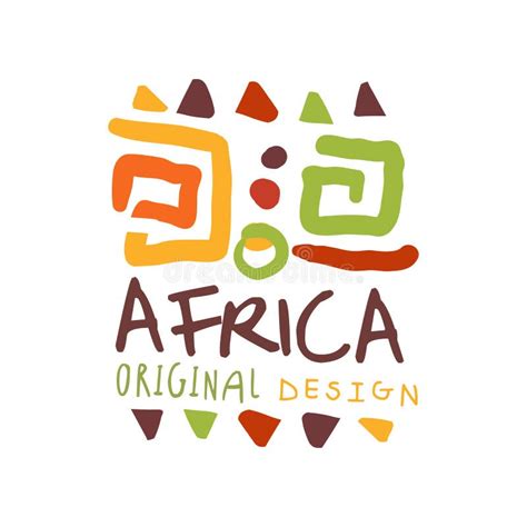 African Style Logo with Ancient Tribal Symbols Stock Vector ...