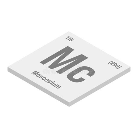 Moscovium, Mc, Periodic Table Element Stock Illustration - Illustration of science, molecular ...