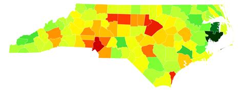 North Carolina Population Density - AtlasBig.com