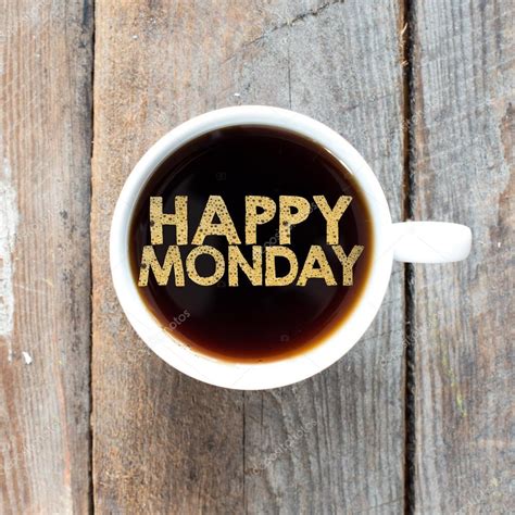 Coffee with happy monday in cup — Stock Photo © roobcio #86072278