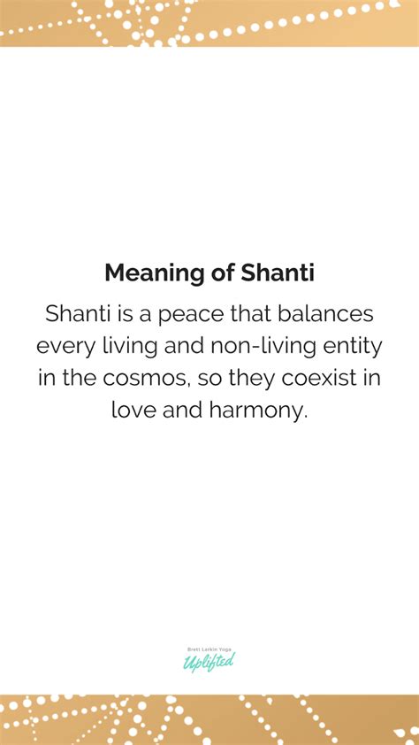 Understanding the "Om Shanti" Mantra – Brett Larkin Yoga