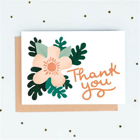 Flower Thank You Card By Jade Fisher | notonthehighstreet.com