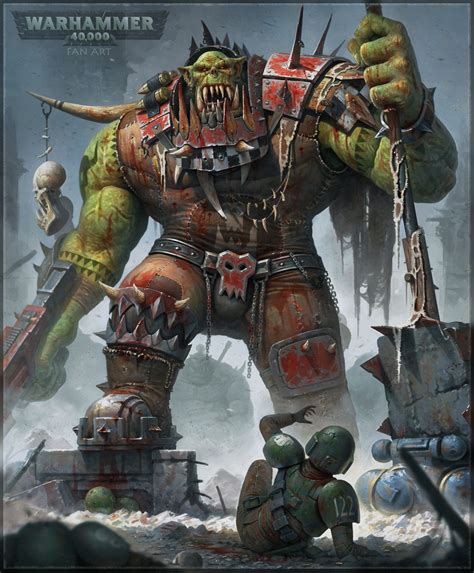 Ork Warboss, Roman Tishenin on ArtStation at https://www.artstation.com/artwork/PkyJ1 ...