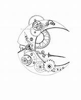 Steampunk Elements Colouring Pages Sketch Coloring Page sketch template