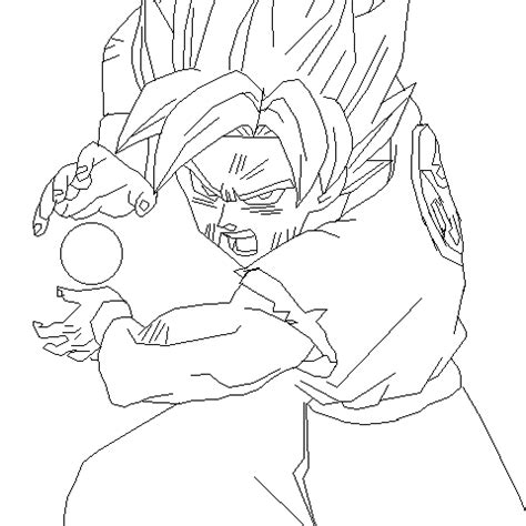 Goku Super Saiyan 2 Kamehameha Drawing