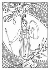 Greek God Coloring Pages Athena sketch template