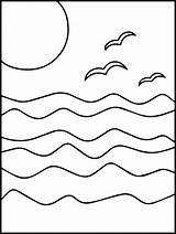 Water Waves Coloring Pages For Preschoolers & Book Kids sketch template