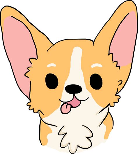 A Sticker, Mug Or A T - Cute Corgi Drawing Clipart - Full Size Clipart (#5699267) - PinClipart