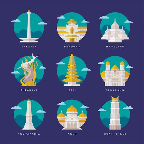 Premium Vector | Indonesia Landmark