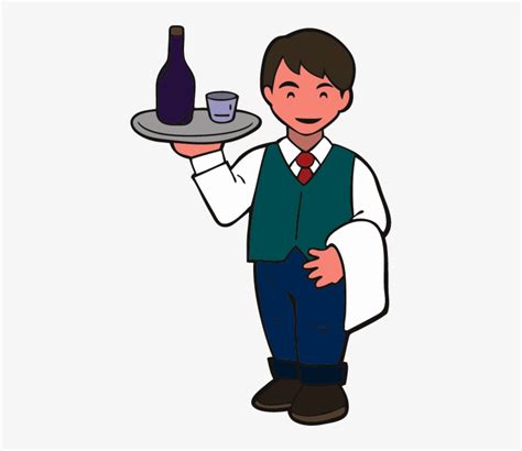 Waiters Clipart Imgs For Gt W - Serve Food And Beverage - 410x630 PNG Download - PNGkit