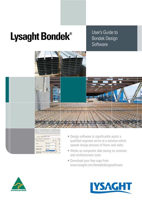 Bondek Design Guide - User’s Guide to Bondek Design Software - Studocu