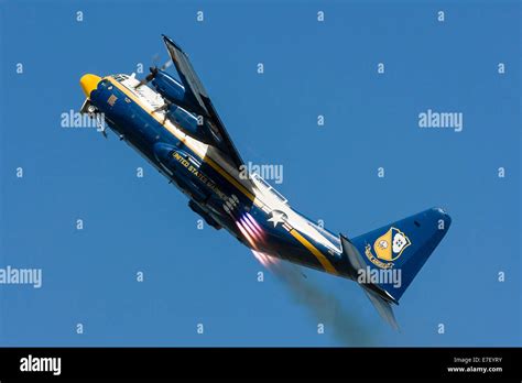 The Blue Angels C-130 Hercules, Fat Albert, performs a JATO takeoff at ...