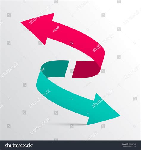 Double Arrow Vector 3d Logotype Symbol Stock Vector (Royalty Free) 306637382 | Shutterstock