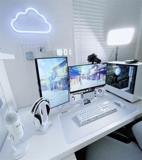 15 All-White Gaming Setup Ideas to Inspire Your Next Build | Displate Blog