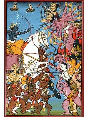 The Battle Between Rama and Ravana | Exotic India Art