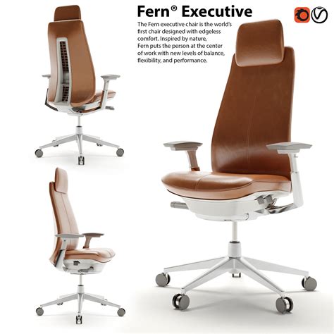 3D model office Desk chair HAWORTH Fern Executive