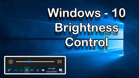 Windows - 10 Brightness Control - YouTube