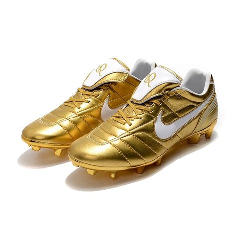 Nike Tiempo Legend VII R10 FG Men's Soccer Cleats - Golden White