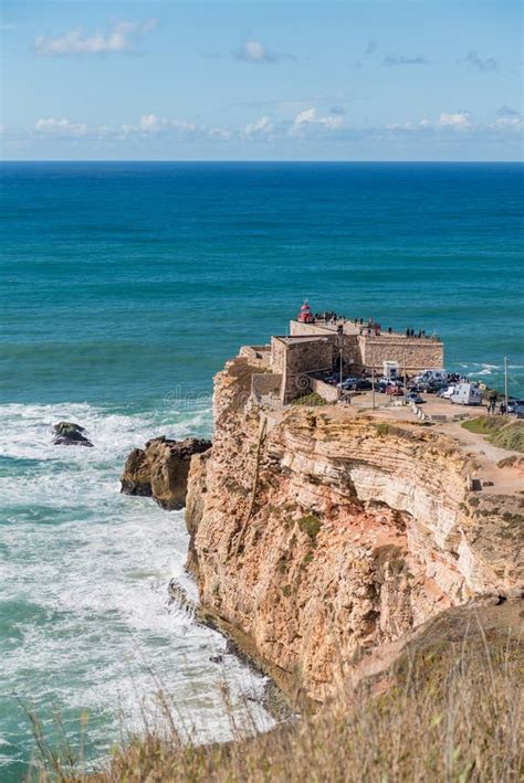 Nazare& X27;s Lighthouse Stock Photo - Image of search, beach: 96180138