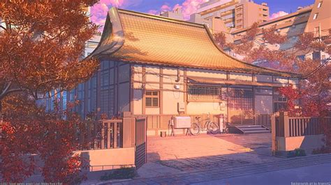 Japanese House, art, house, japanese, sunset, japan, fantasy, oriental ...