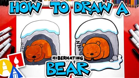 How To Draw A Hibernating Bear - YouTube