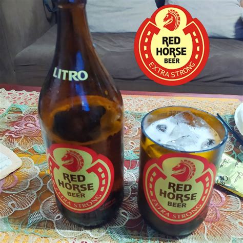 Red Horse San Miguel Beer Mucho 1 Liter Drinking Collection Glass ...