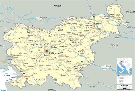 Political Map of Slovenia - Ezilon Maps