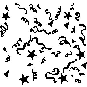 confetti clip art black and white - Clip Art Library