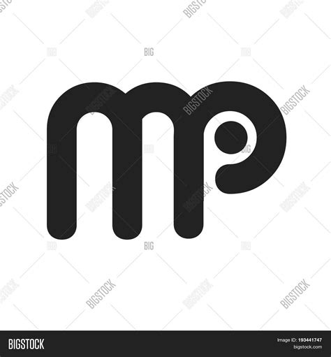 Mp Letter Logo Design Vector & Photo (Free Trial) | Bigstock