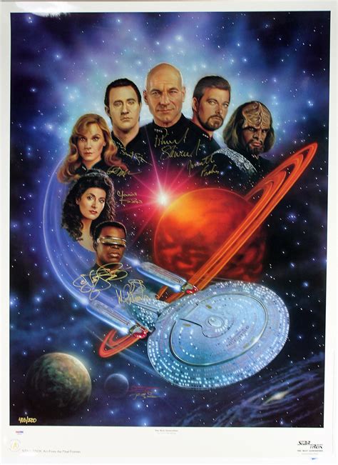 Lot Detail - Star Trek The Next Generation Cast Signed 26" x 35" Lithograph Poster w/ 7 ...