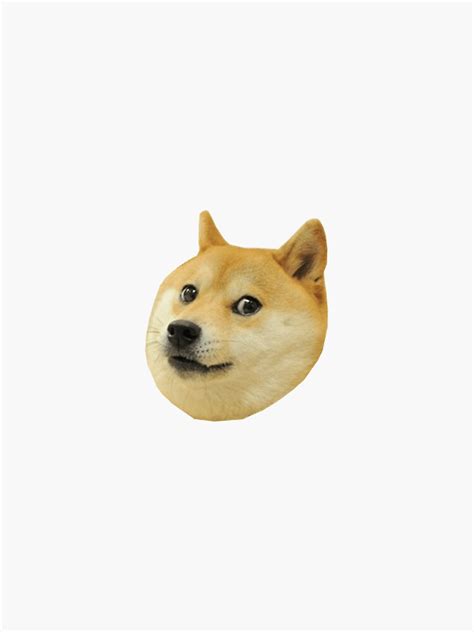 "doge head meme/vine sticker" Sticker for Sale by ellalune | Redbubble