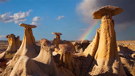 Hoodoo Rock Formations, Ah-shi-sle-pah Badlands, New Mexico, Usa - Free Nature Pictures